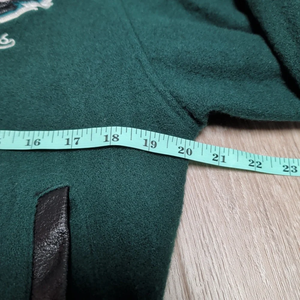 Vintage Philadelphia Eagles Youth Varsity Jacket Kids 11 Large Embroidered Josh